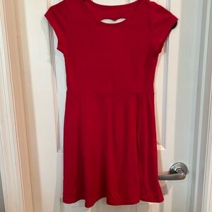Size 7/8 red dress with a heart in the back